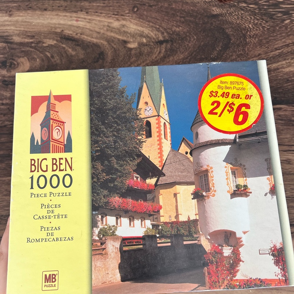 Vintage Big Ben 1000 piece Jigsaw Puzzle Virgental Valley Paris Church
